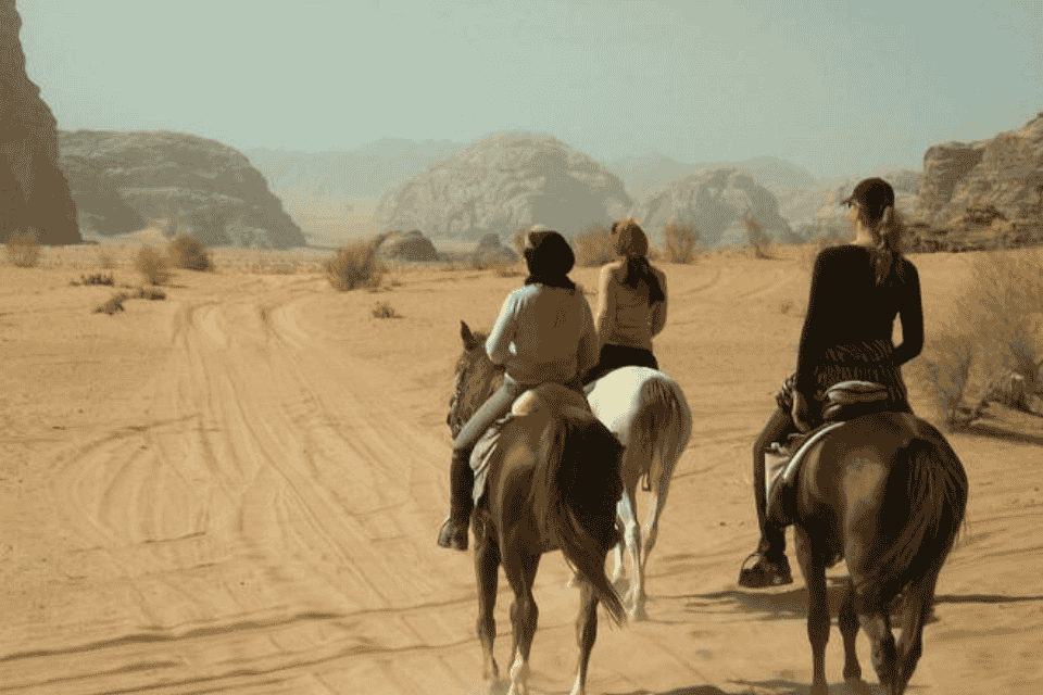 horse riding desert